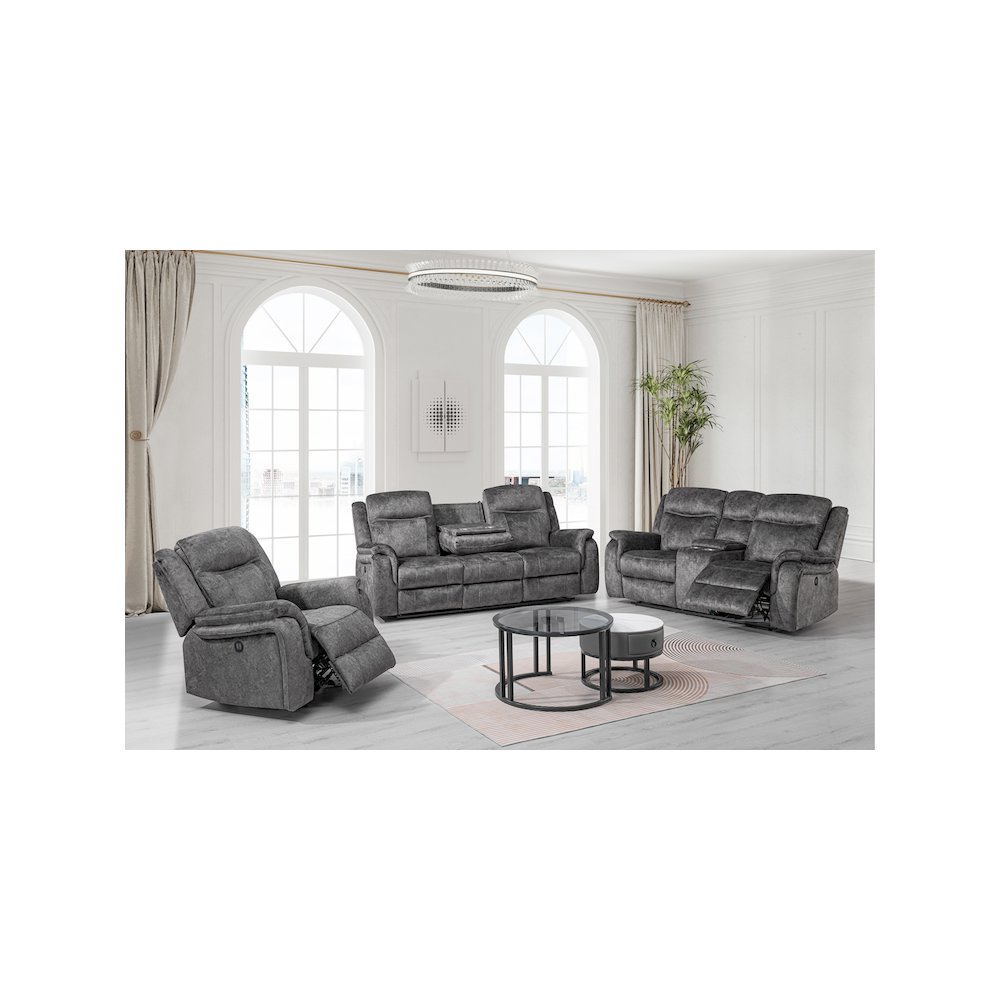 Park City Glider Recliner W/Pwr Fr-Slate. Picture 6