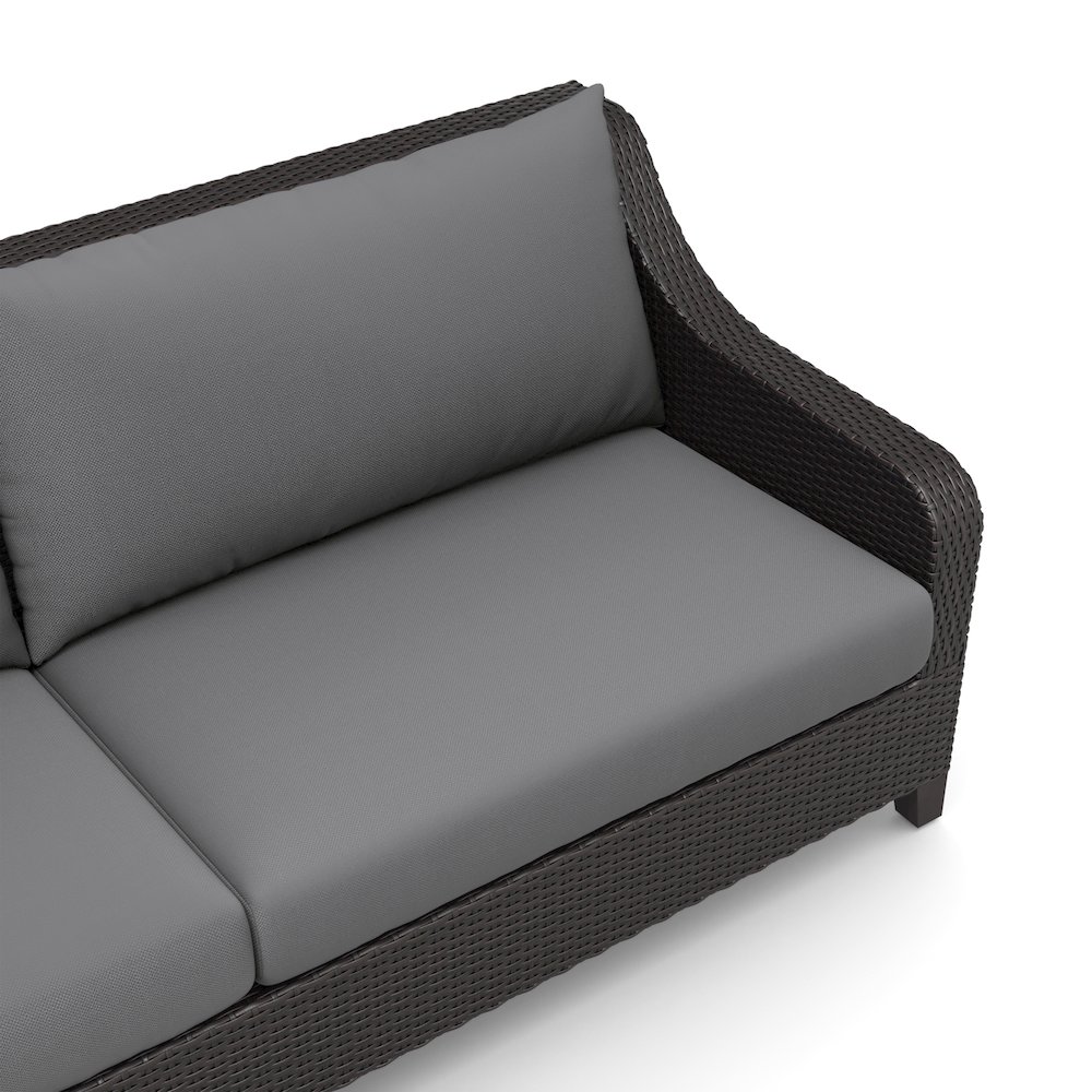Skye 2 Pc Sofa And Slat Top Coffee Table Set-Gray. Picture 4