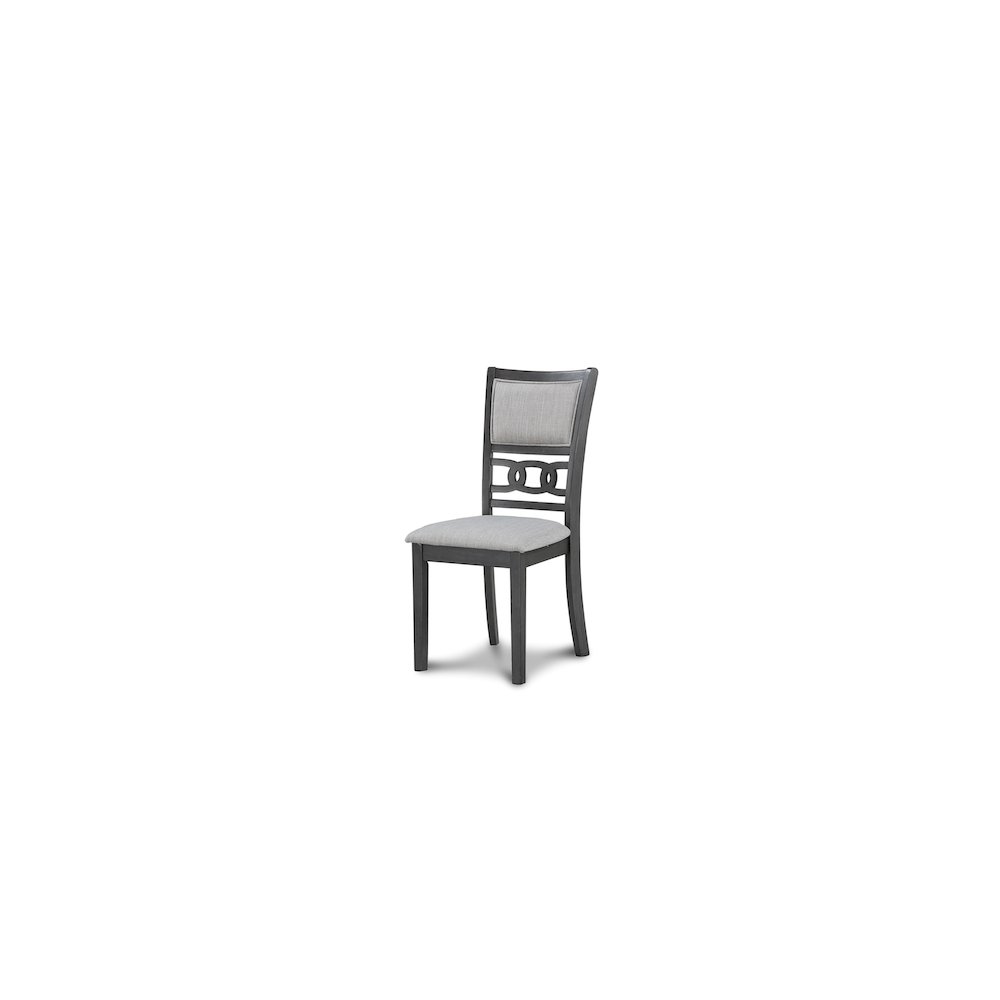 Gia 5-Piece 47" Wood Round Dining Set, Gray. Picture 7