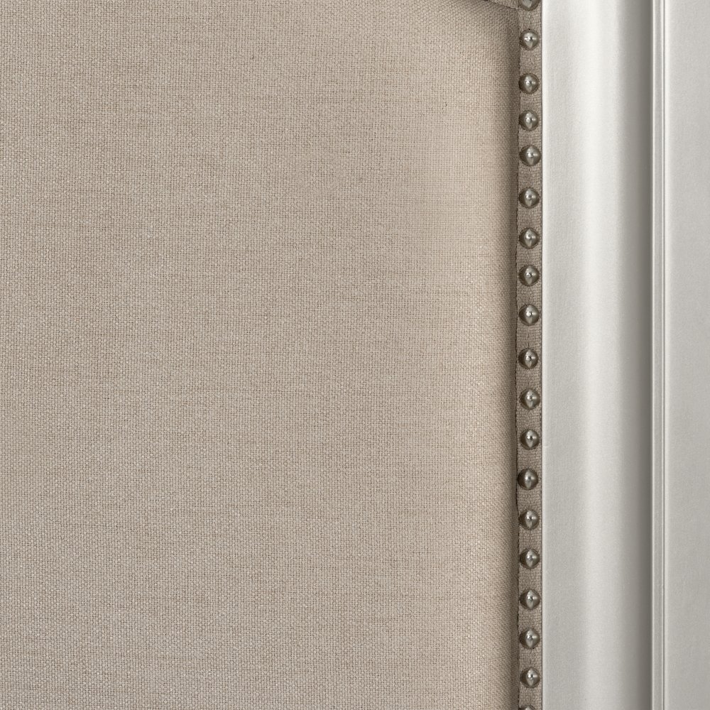 Reflections Wood Upholstered Queen Bed, Silver. Picture 6