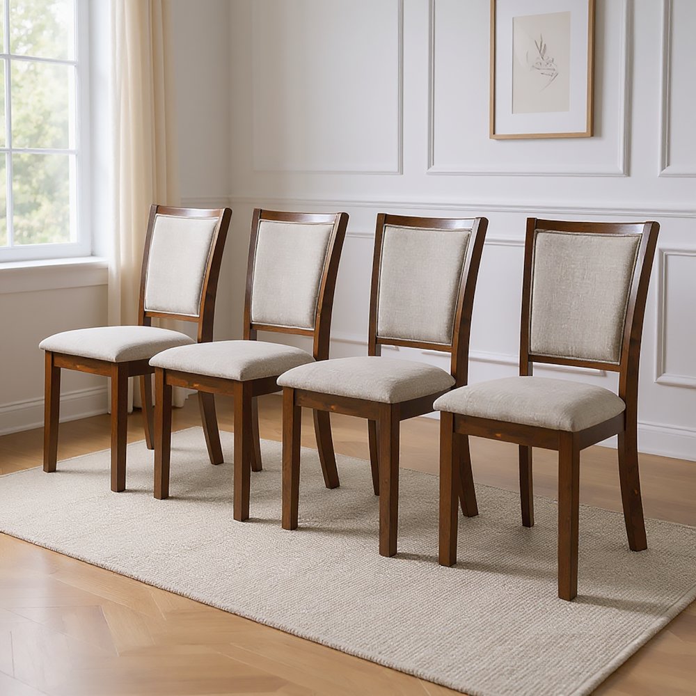 Amy Wood Dining Chair in Cherry (Set of 4). Picture 2