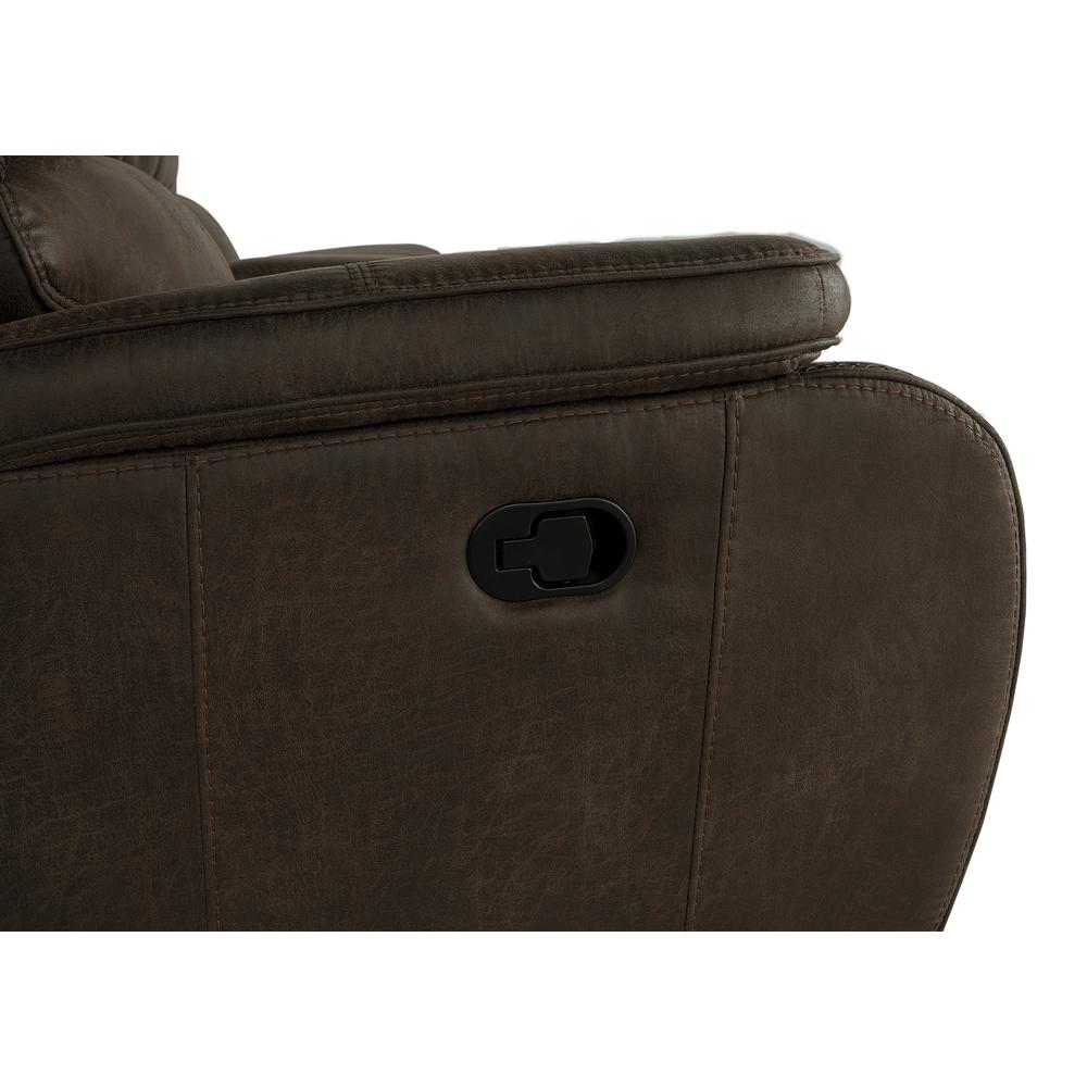Brookings  Sofa W/Dual Recliner-Brown. Picture 5