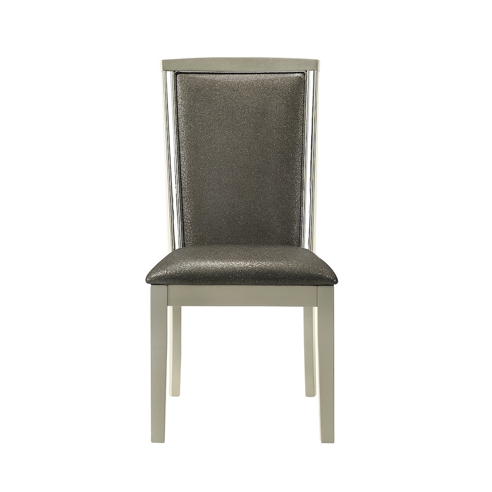 Lumina Wood Dining Chair in Silver (Set of 2). Picture 3