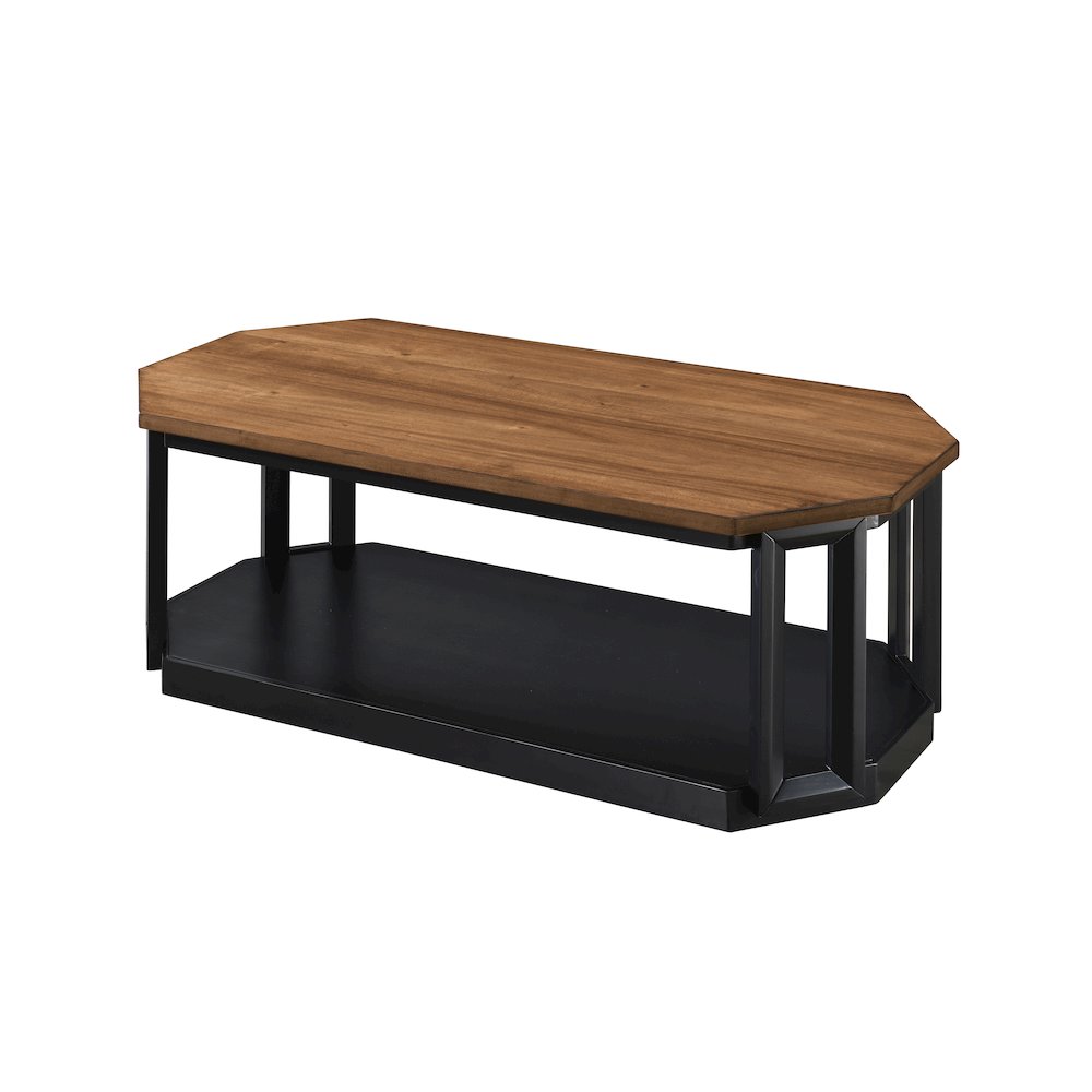 Decker 3-Piece Wood Occasional Table Set in Black/Brown. Picture 3