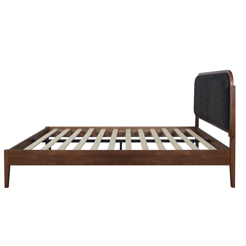 New Classic Furniture Hawthorne Wood Queen Platform Bed in Walnut/Charcoal. Picture 4