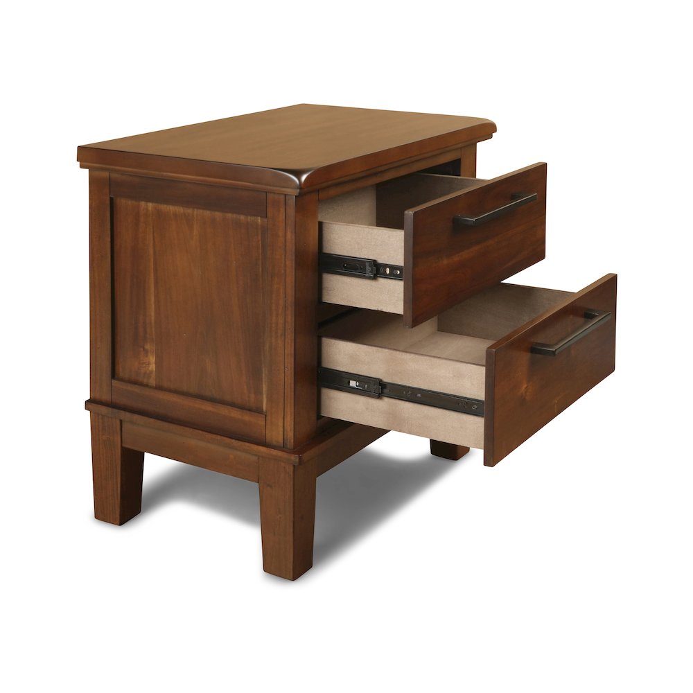Cagney Wood Nightstand in Chestnut (Set of 2). Picture 5