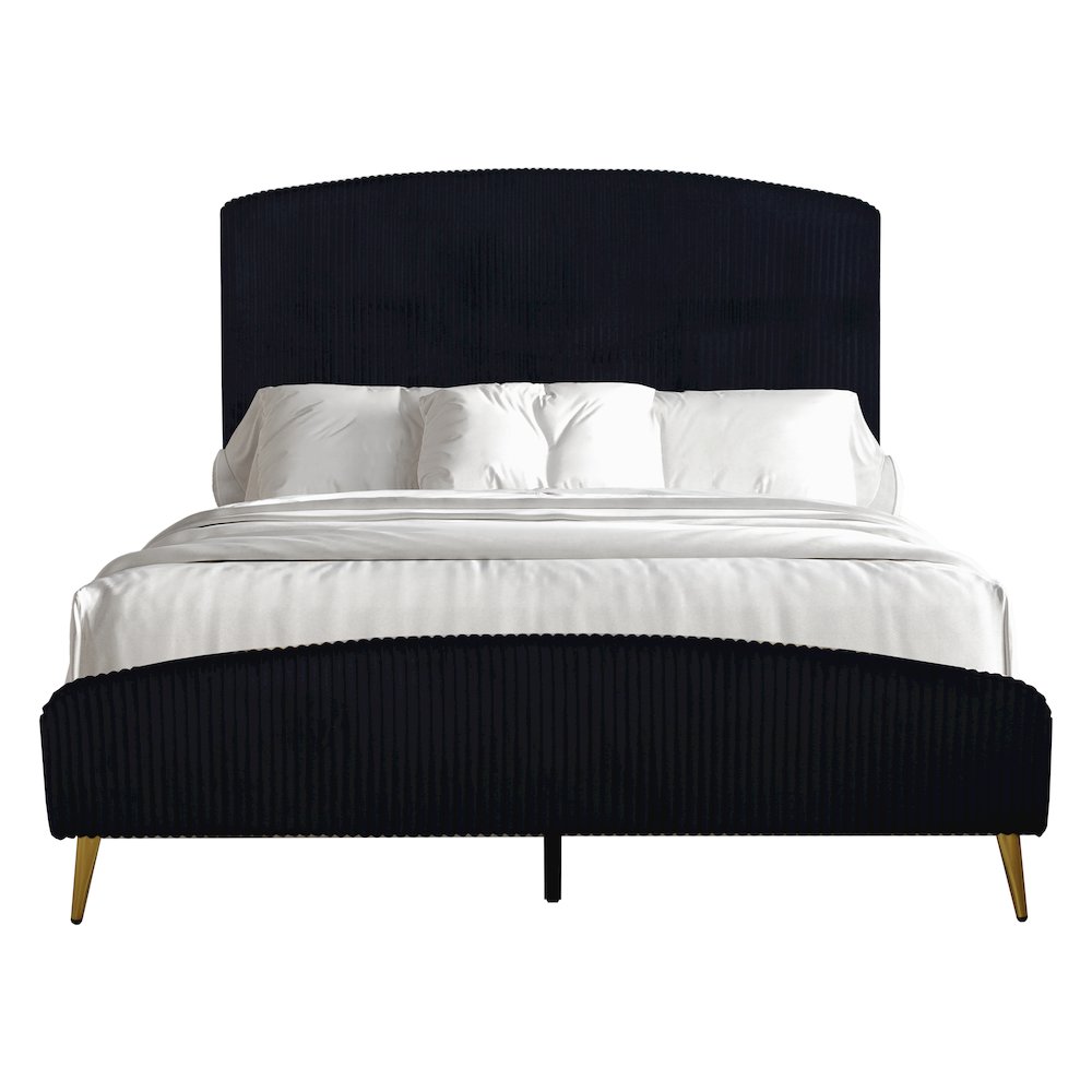 Kailani Wood Queen Bed, Black. Picture 3