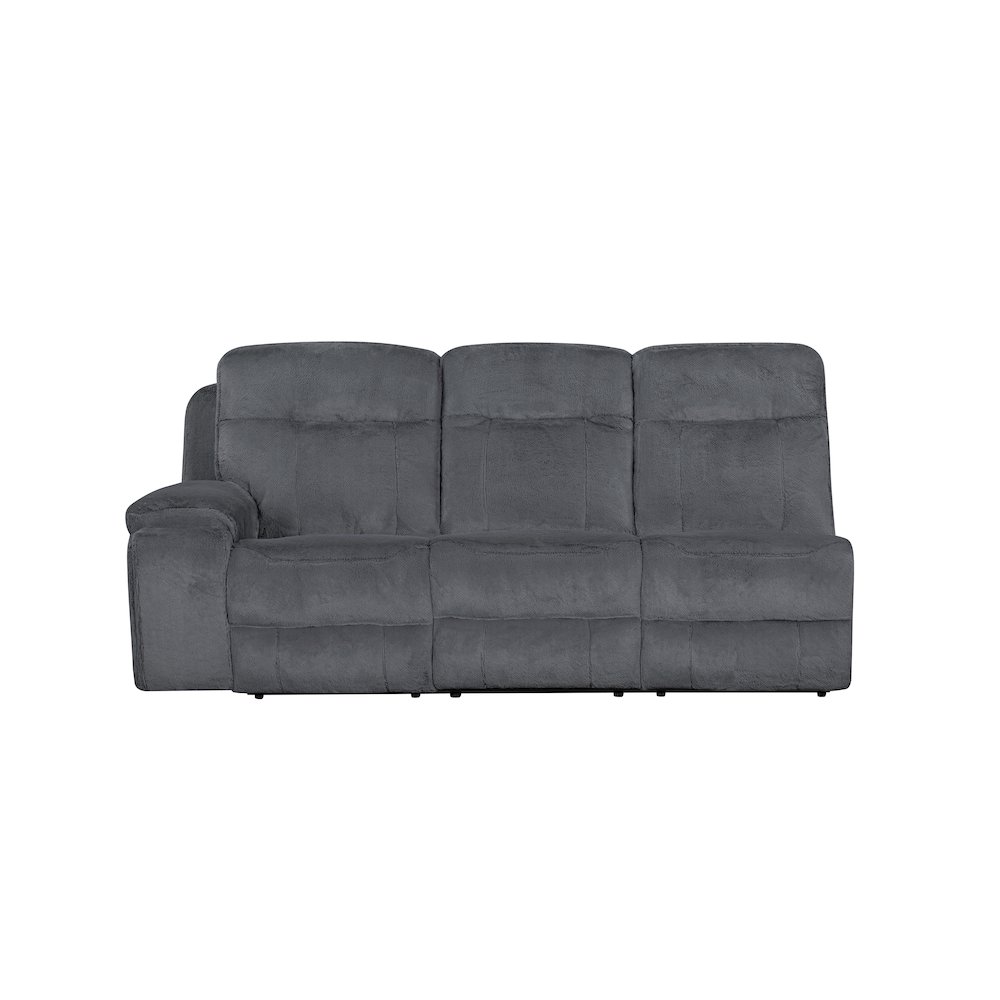 Teddy 3-Piece Fabric Power Sectional in Gray. Picture 6