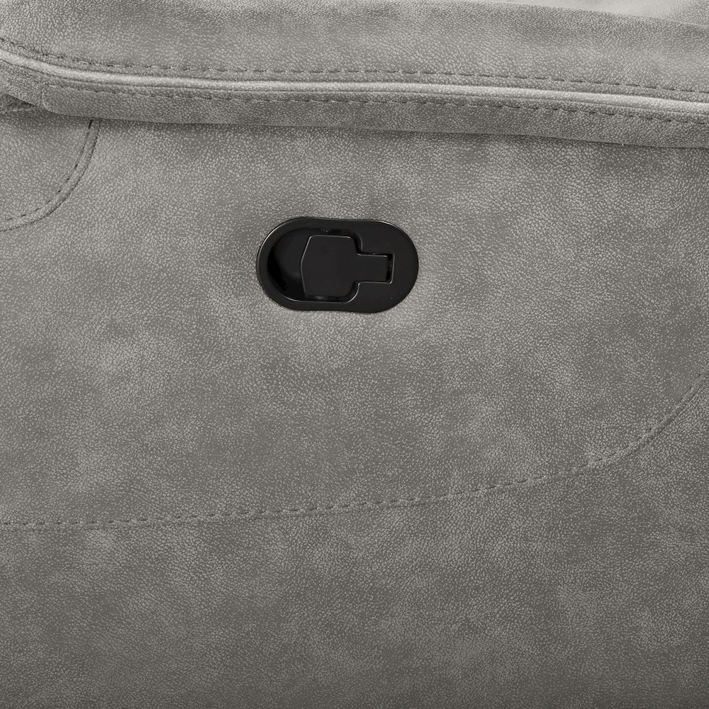 Kamari 3-Piece Polyester Fabric Manual Sectional Set, Gray. Picture 6