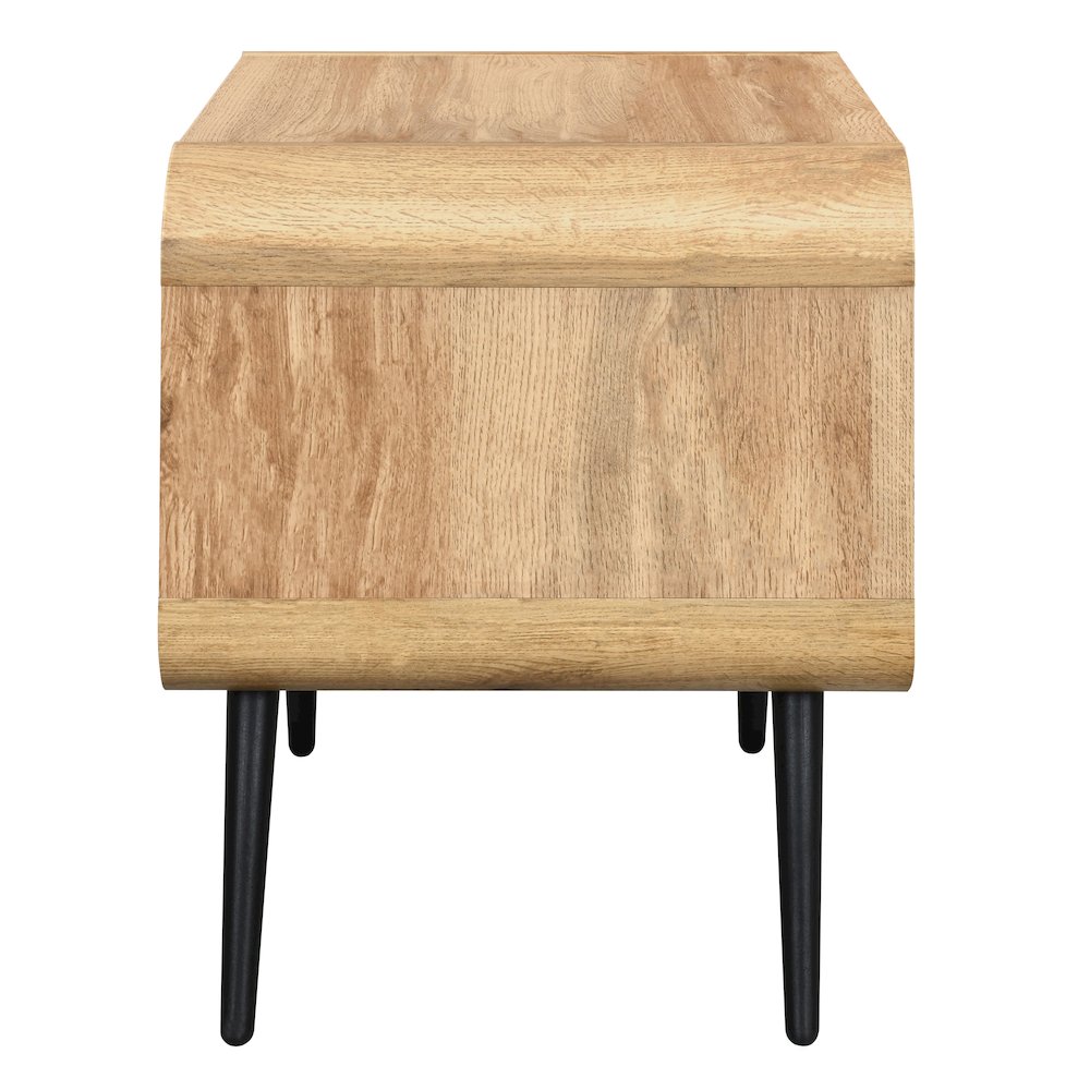 New Classic Furniture Rowan Wood 1-Drawer End Table in Natural/Beige (Set of 2). Picture 5