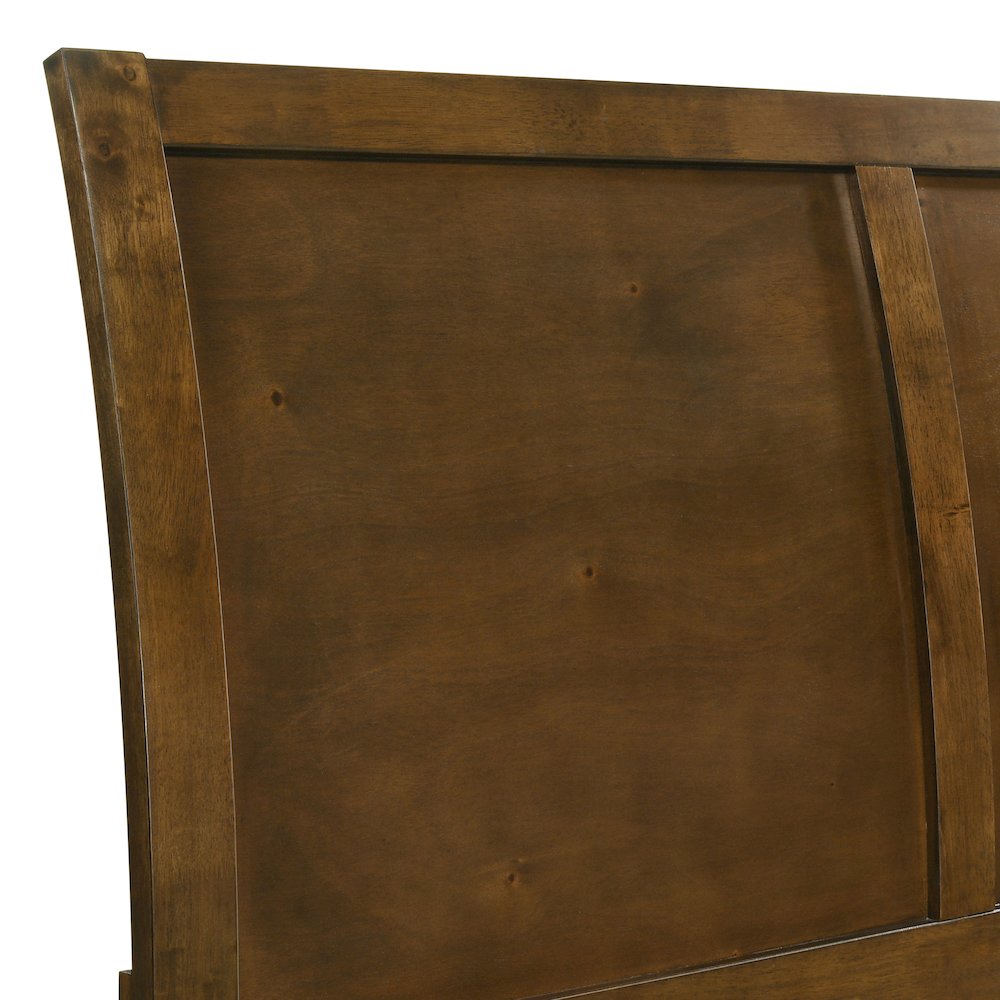 Ballard Wood Queen Panel Bed in Walnut Brown. Picture 4