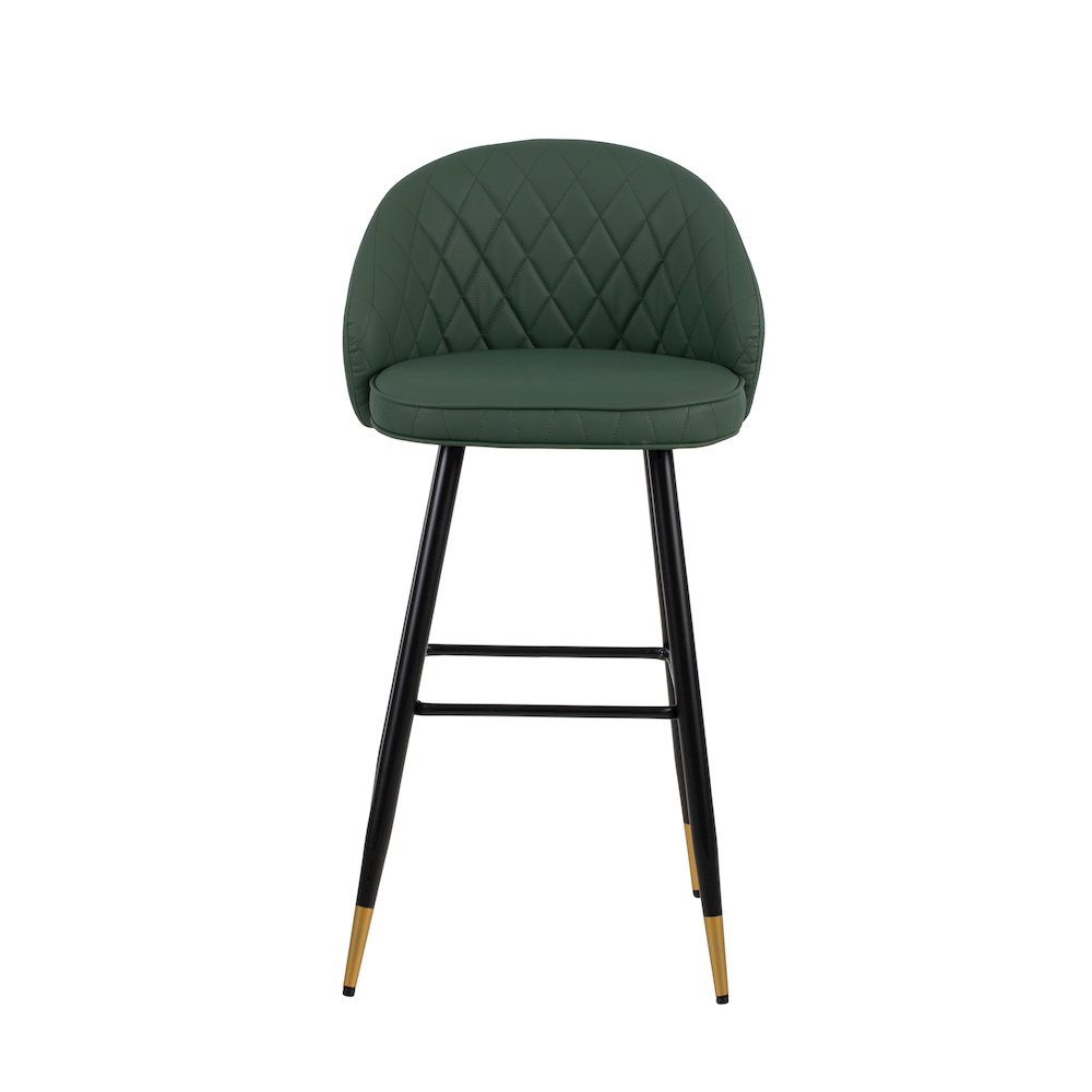 New Classic Furniture Oliver Vegan Leather Bar Chair in Green (Set of 4). Picture 3