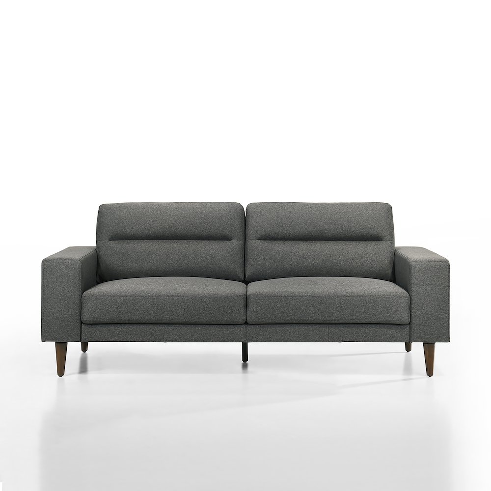 Vale 2-Piece Polyester Fabric Sofa and Chair Set, Gray. Picture 3