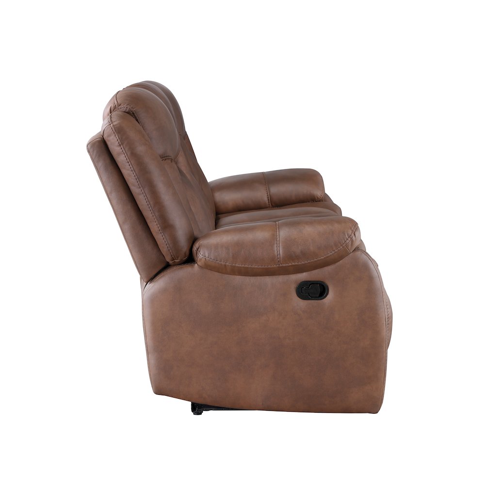 Morello Polyester Blend Fabric Glider Recliner in Brown. Picture 5