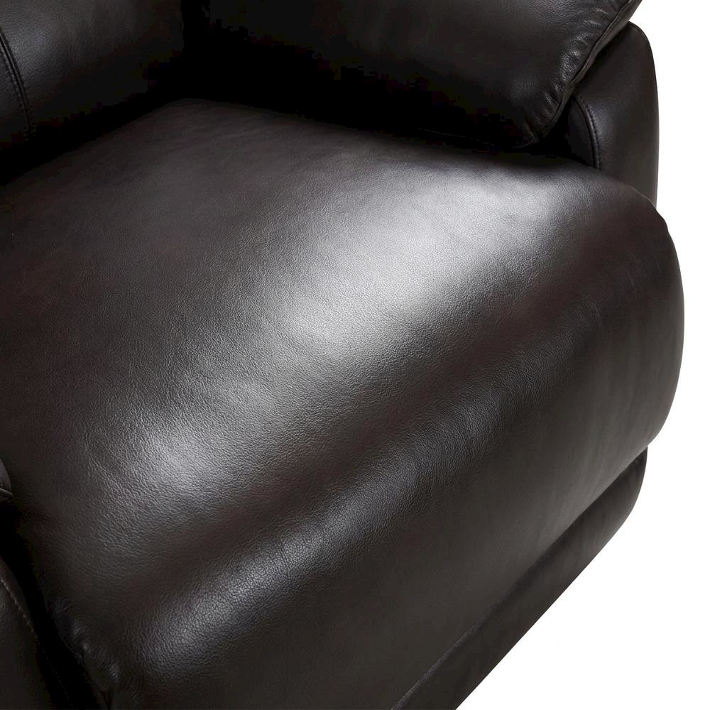Upholstered Glider Recliner Chair with Black Legs for Nursery, Brown. Picture 6
