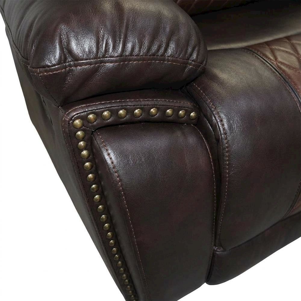 Upholstered Glider Recliner Chair with Black Legs for Nursery, Brown. Picture 7