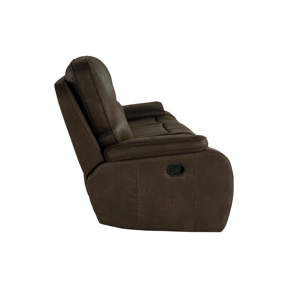 Brookings  Sofa W/Dual Recliner-Brown. Picture 3
