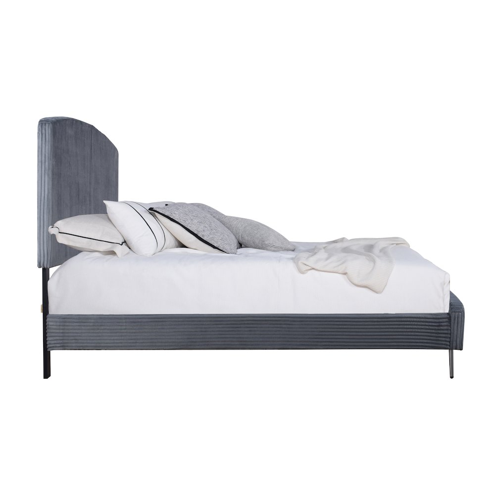 Kailani Wood King Bed, Gray. Picture 7