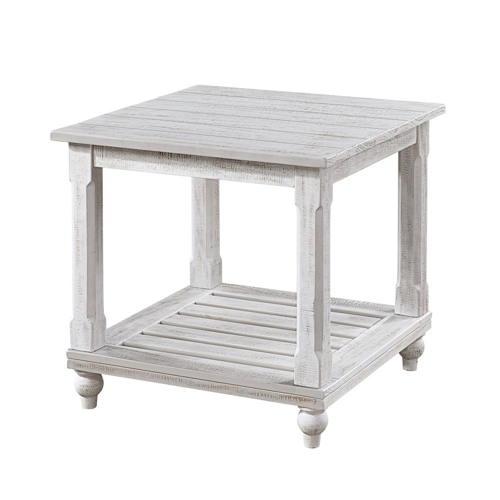 Cade 3-Piece Wood Occasional Table Set in White. Picture 8