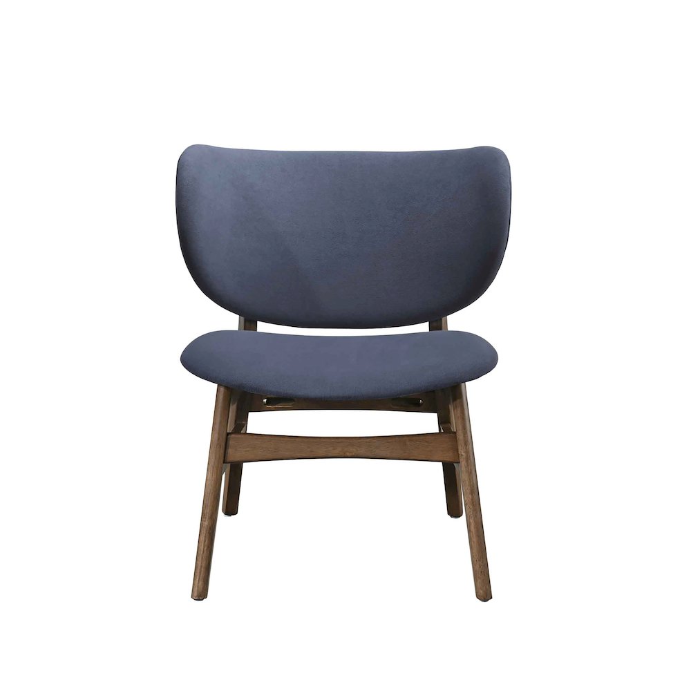 Adler 2-Piece Wood & Fabric Lounge Chair in Blue. Picture 4