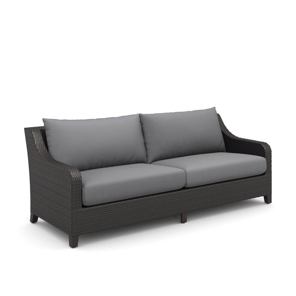 Skye 2 Pc Sofa And Slat Top Coffee Table Set-Gray. Picture 1