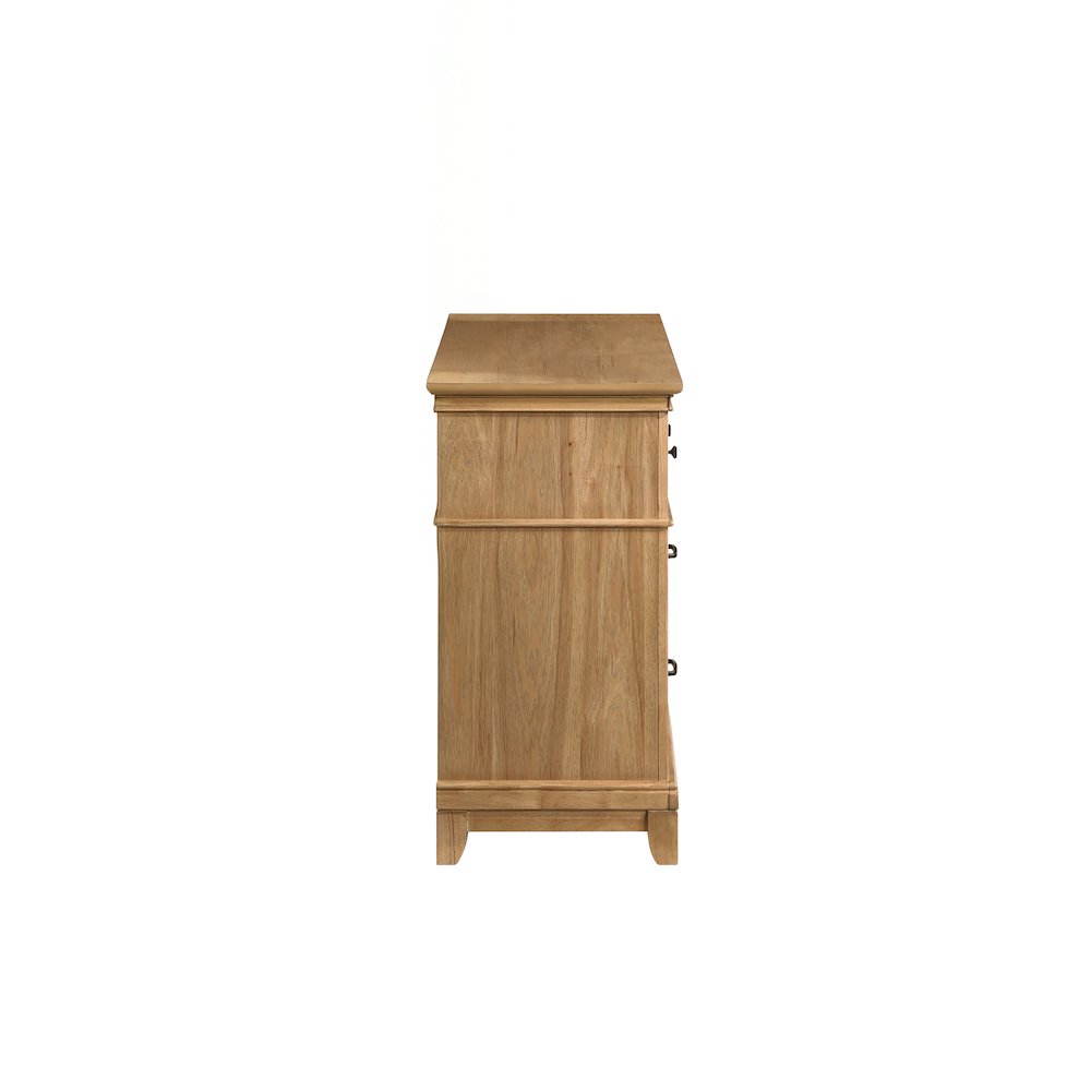 Sunstone Wood 6-Drawer Dresser in Honey. Picture 4