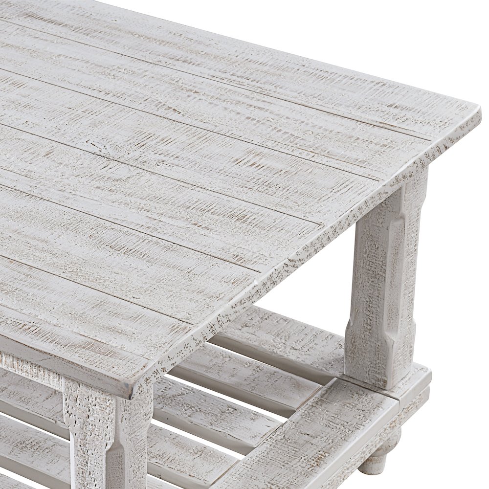 Cade 3-Piece Wood Occasional Table Set in White. Picture 6