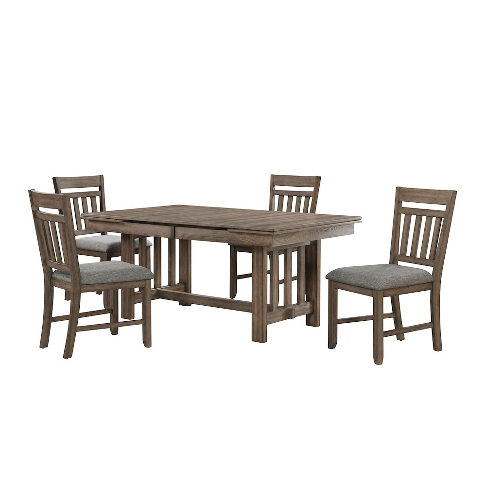 Harrisburg 5-Piece Wood Dining Set, Walnut. Picture 1