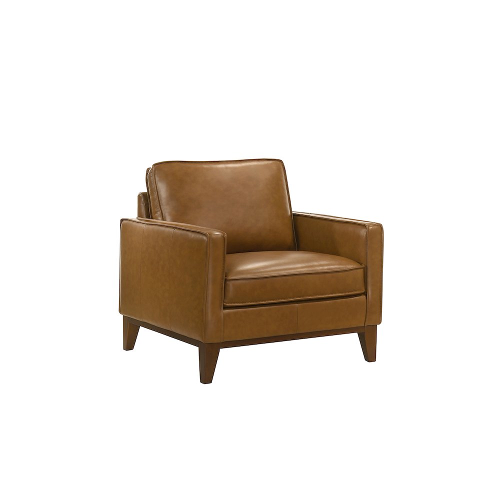 Caspar Leather Arm Chair in Caramel (Set of 2). Picture 3