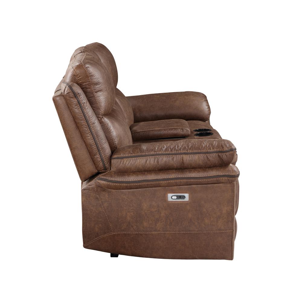 Ryland Console Loveseat W/Pwr Fr--Brown. Picture 3