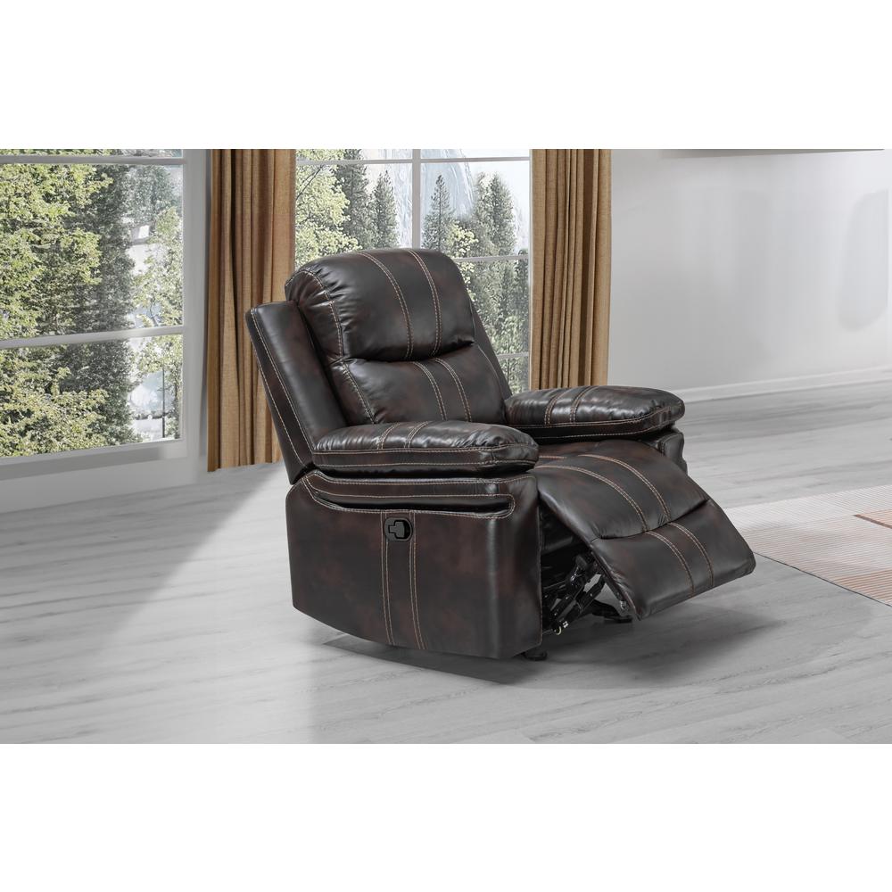 Kellen Glider Recliner-Brown. Picture 6