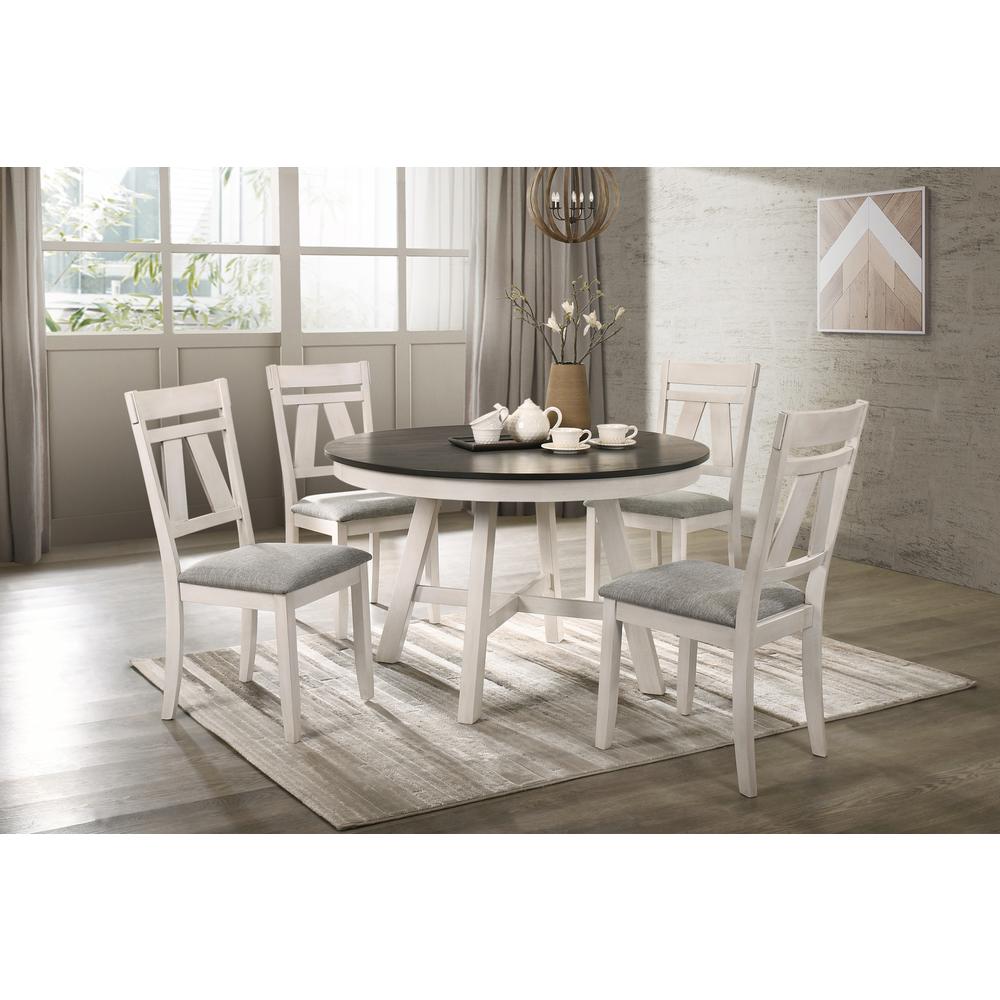 Maisie Round Table-White/Brown. Picture 7