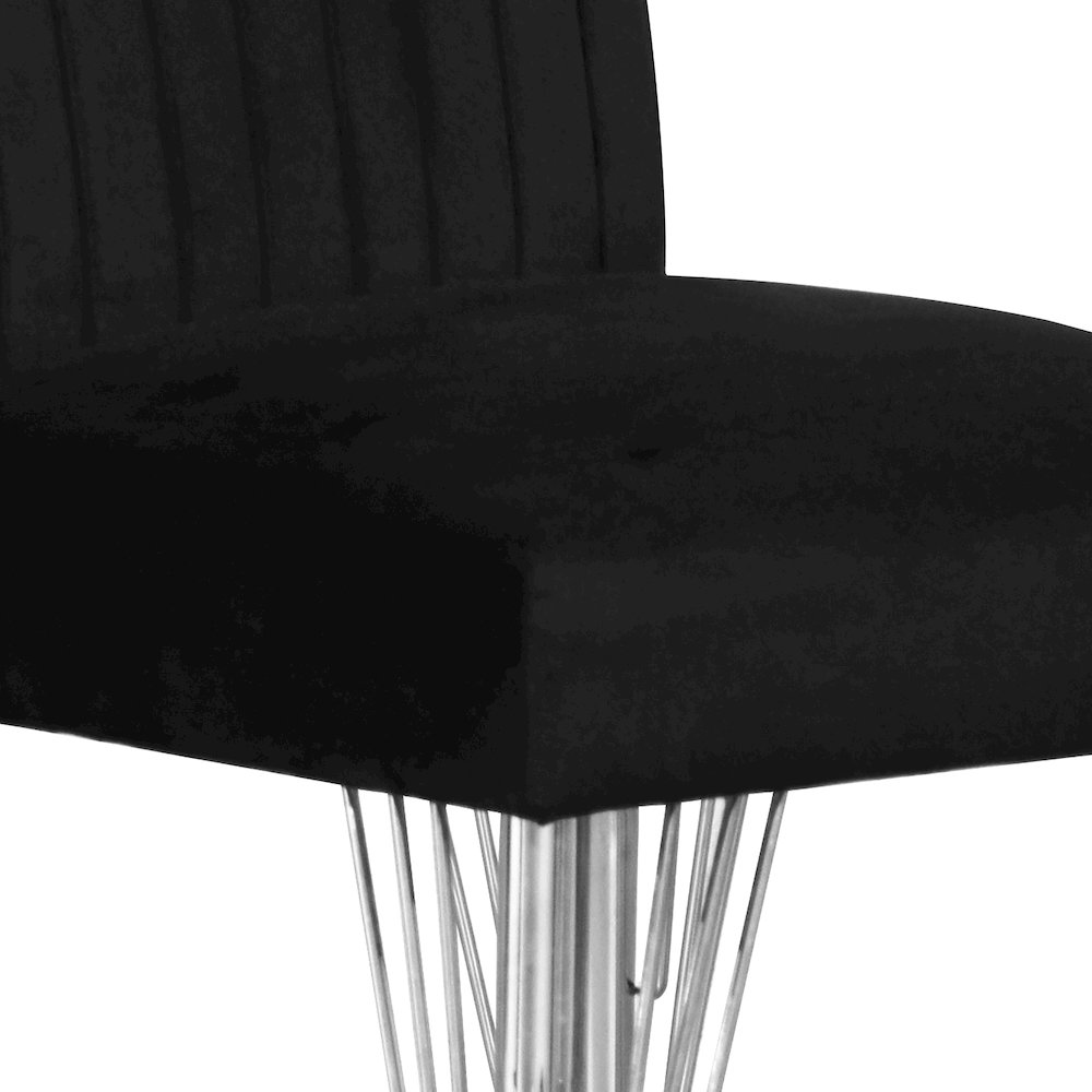 Ava Wood Upholstered Dining Chair in Black (Set of 2). Picture 6
