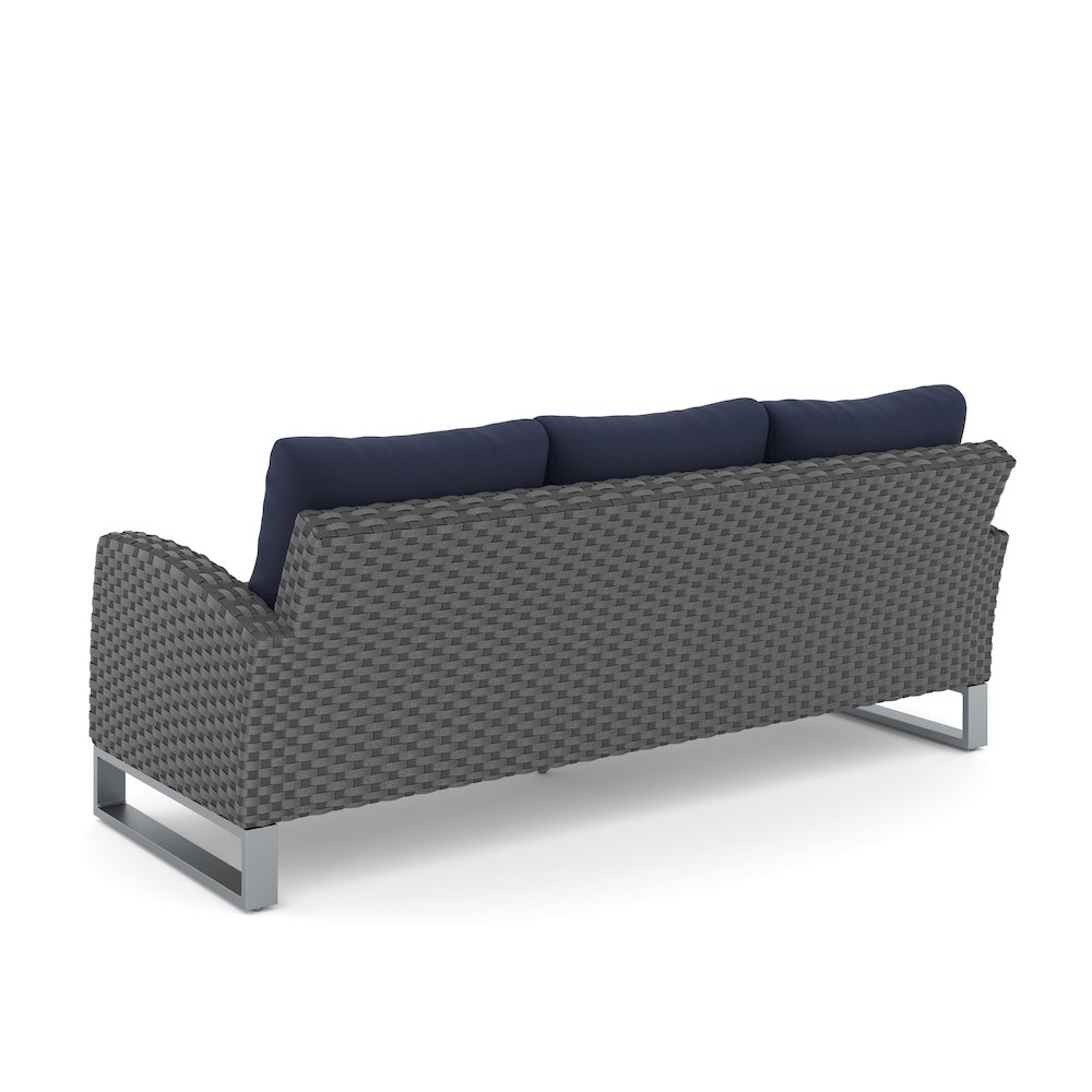 Fiji 2 Pc Sofa And Slat Top Coffee Table Set-Blue. Picture 3