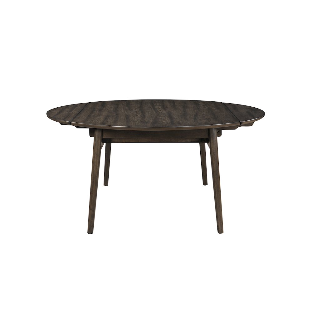 Rex 5-Piece Wood Round Dining Set with Leaf Table, Walnut. Picture 5