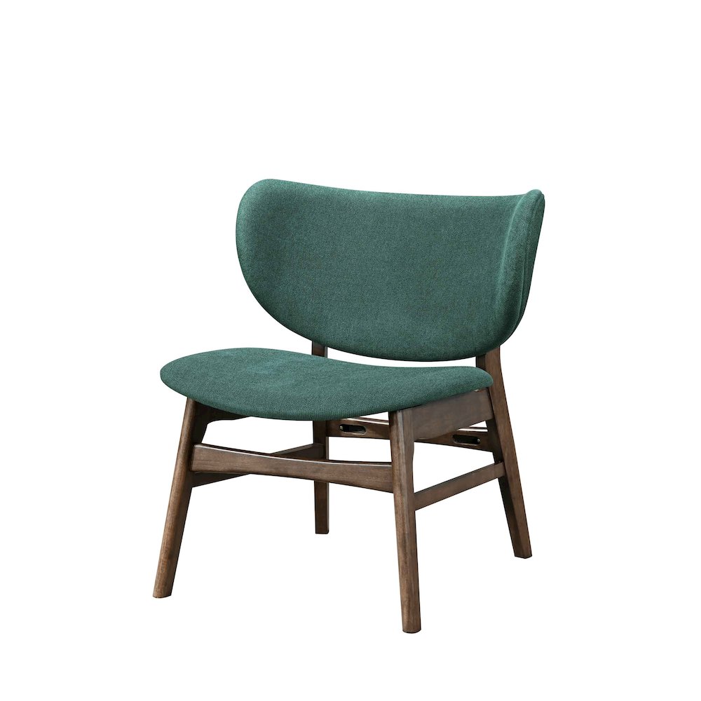 Adler 2-Piece Wood & Fabric Lounge Chair in Green. Picture 3