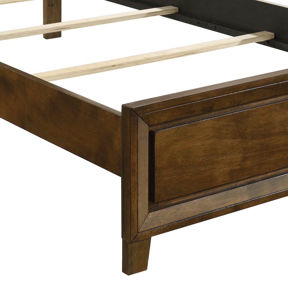 Ballard Wood Twin Panel Bed in Walnut Brown. Picture 5