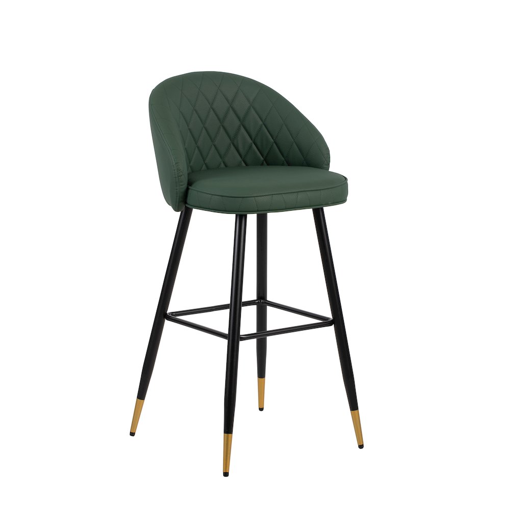 New Classic Furniture Oliver Vegan Leather Bar Chair in Green (Set of 4). Picture 2