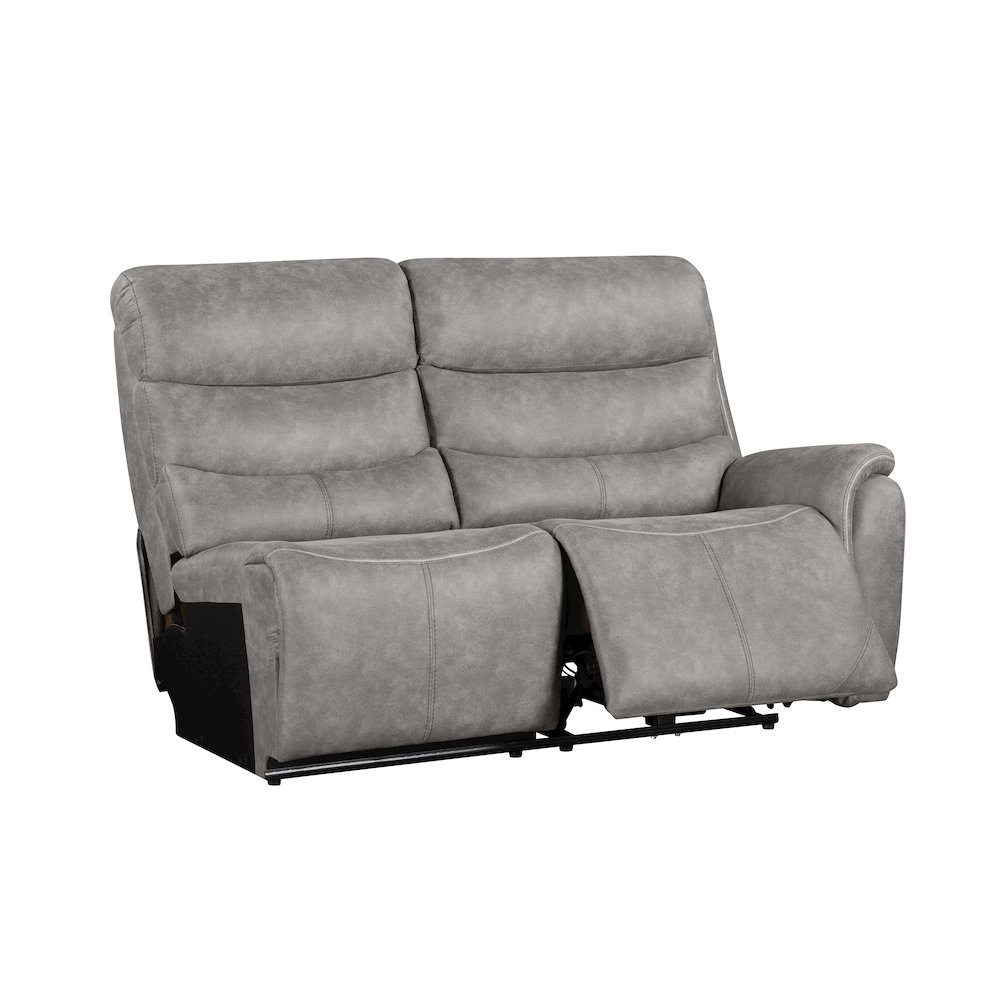 Kamari 3-Piece Polyester Fabric Power Sectional Set, Gray. Picture 3