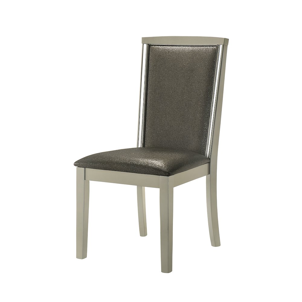 Lumina Wood Dining Chair in Silver (Set of 2). Picture 2