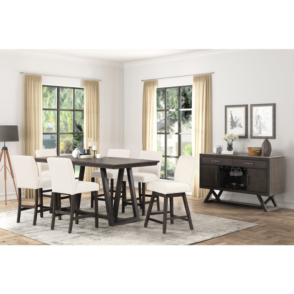 High Line Swivel Counter Chair (Set of 2), White. Picture 8