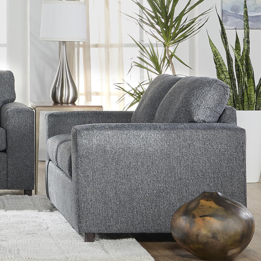 Kylo Ash Gray Polyester Fabric Sofa Couch. Picture 5