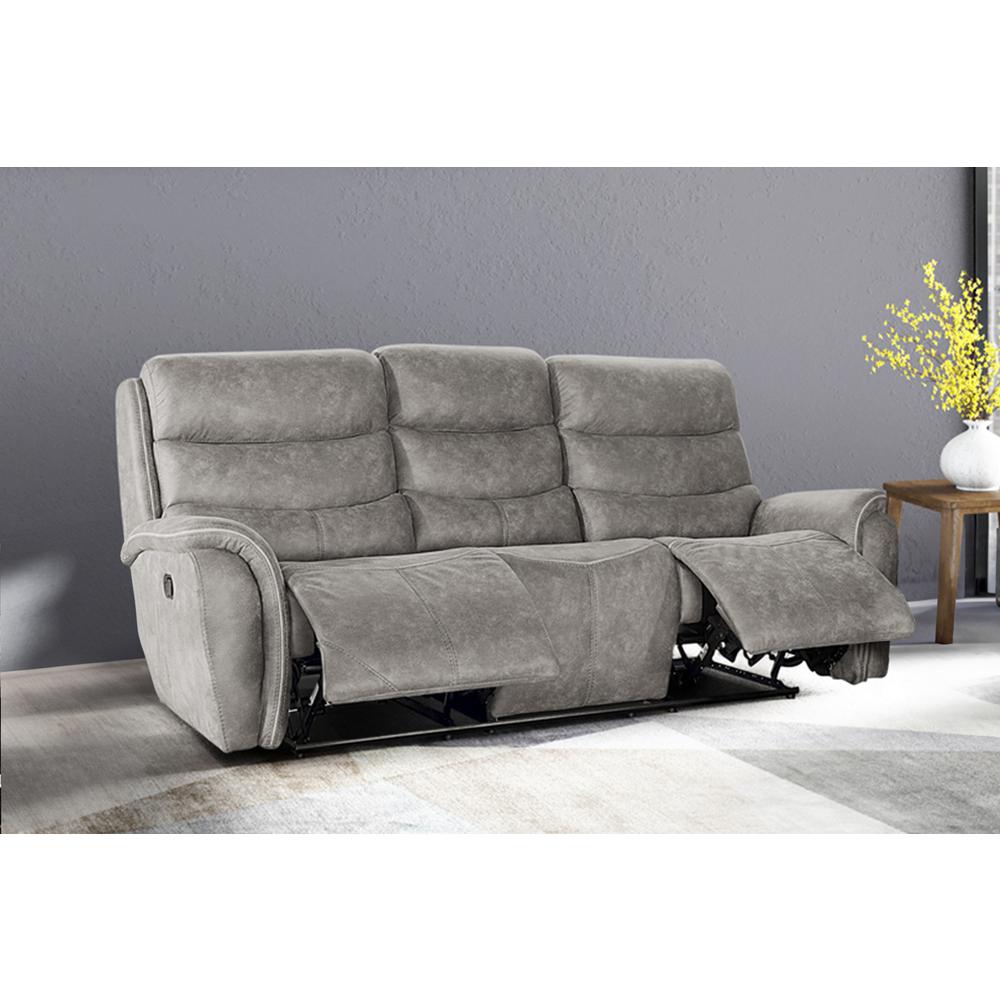 Kamari  Sofa W/Dual Recliner-Gray. Picture 7