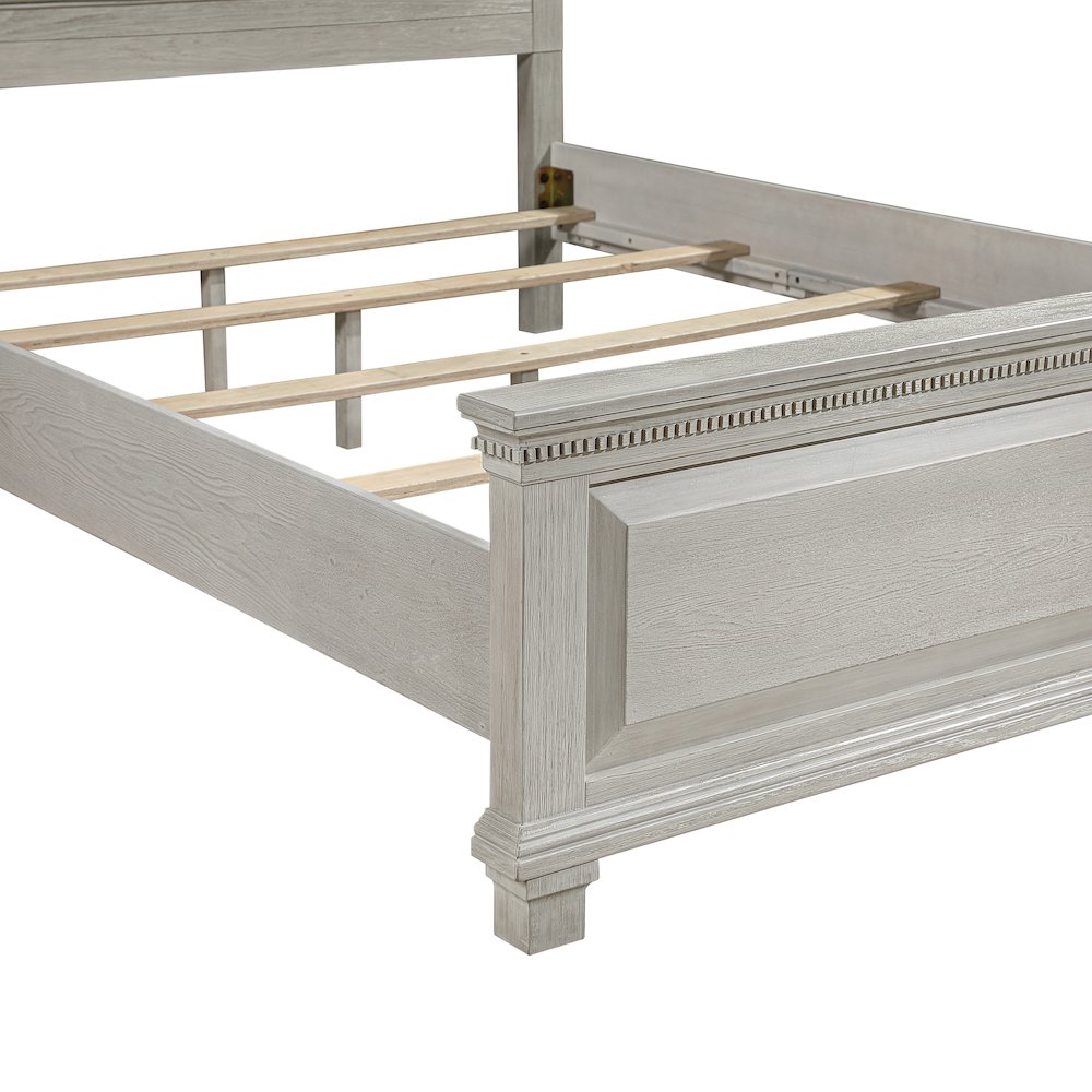 Silver Sands Upholstered Queen Panel Bed in Gray. Picture 4