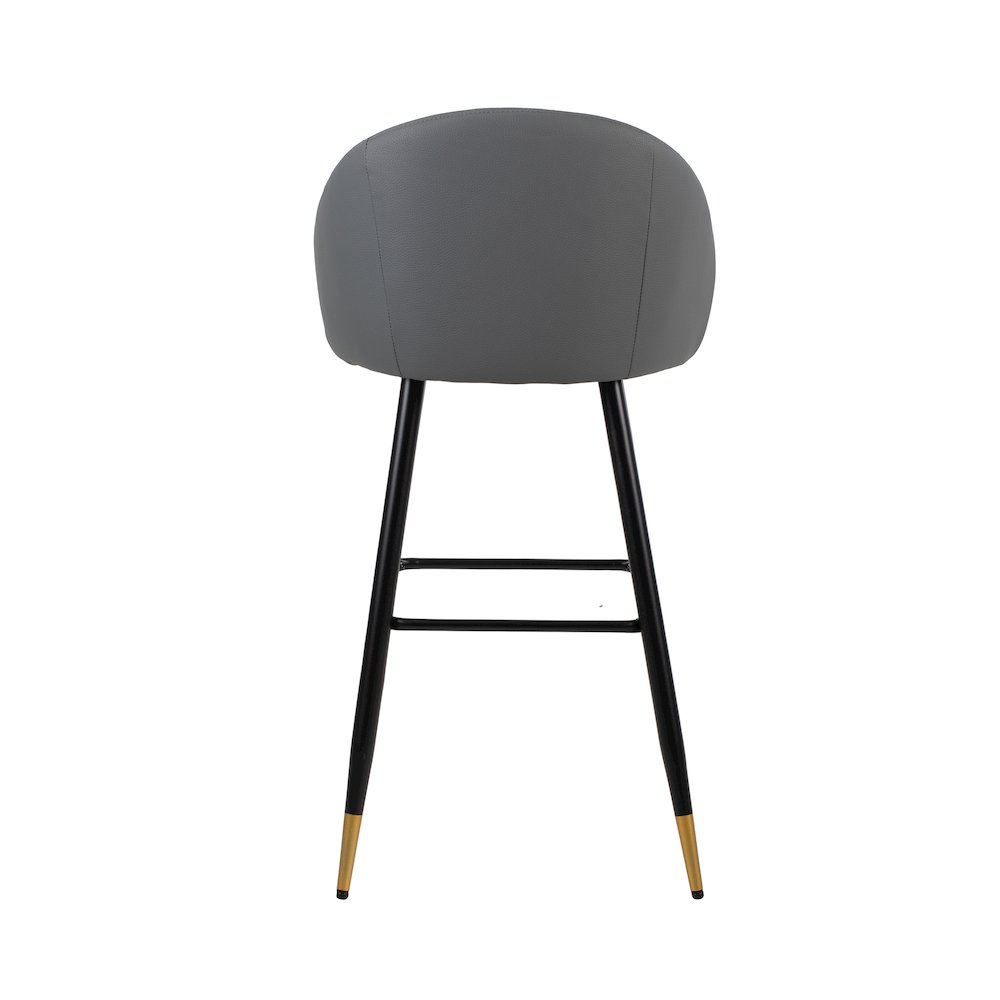 Oliver Vegan Leather Bar Chair in Gray (Set of 2). Picture 7