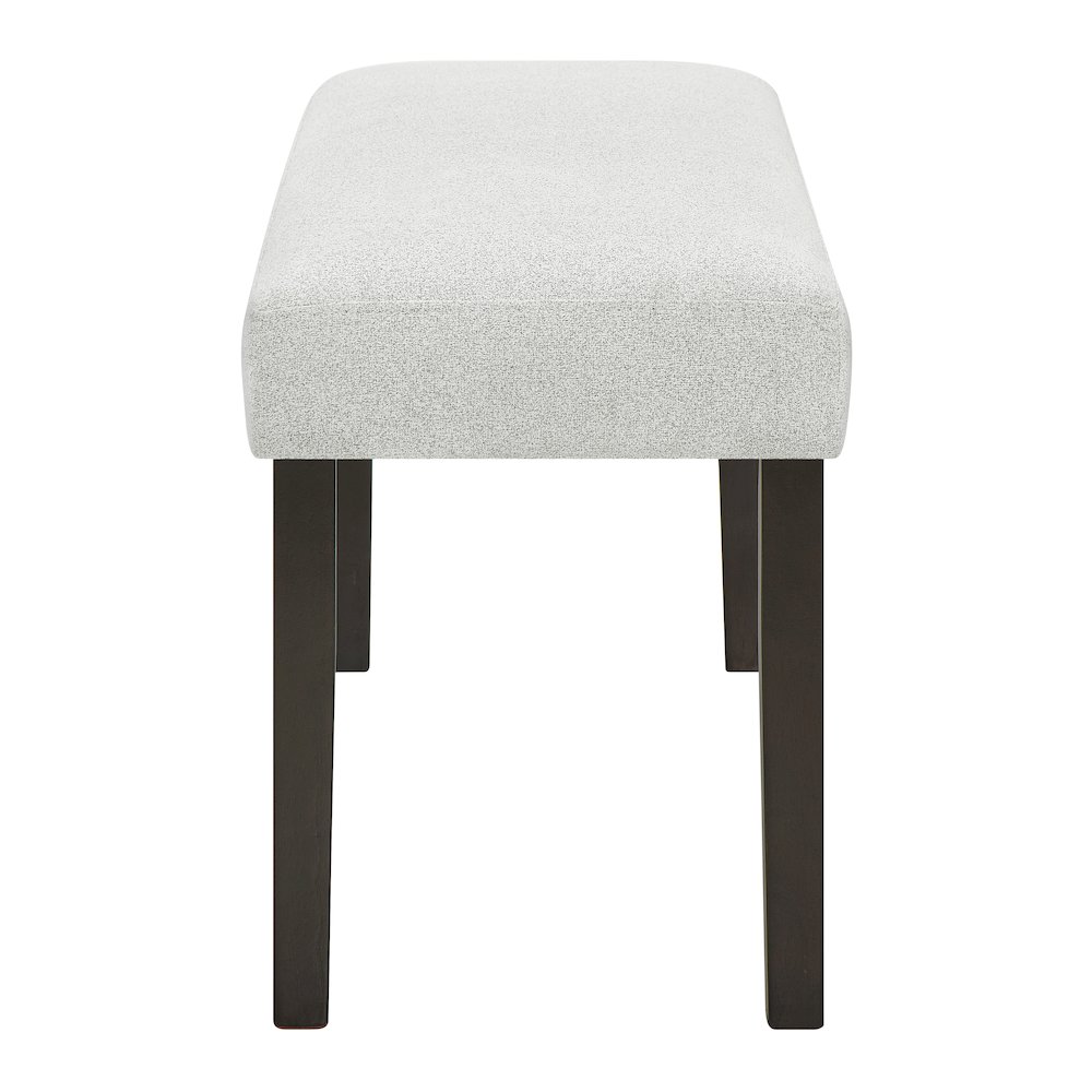 Carissa Dining Bench with Upholstered Seat in Stone. Picture 4