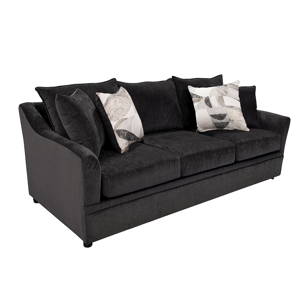 Sylvie Polyester Upholstered Sofa in Dark Gray. Picture 1