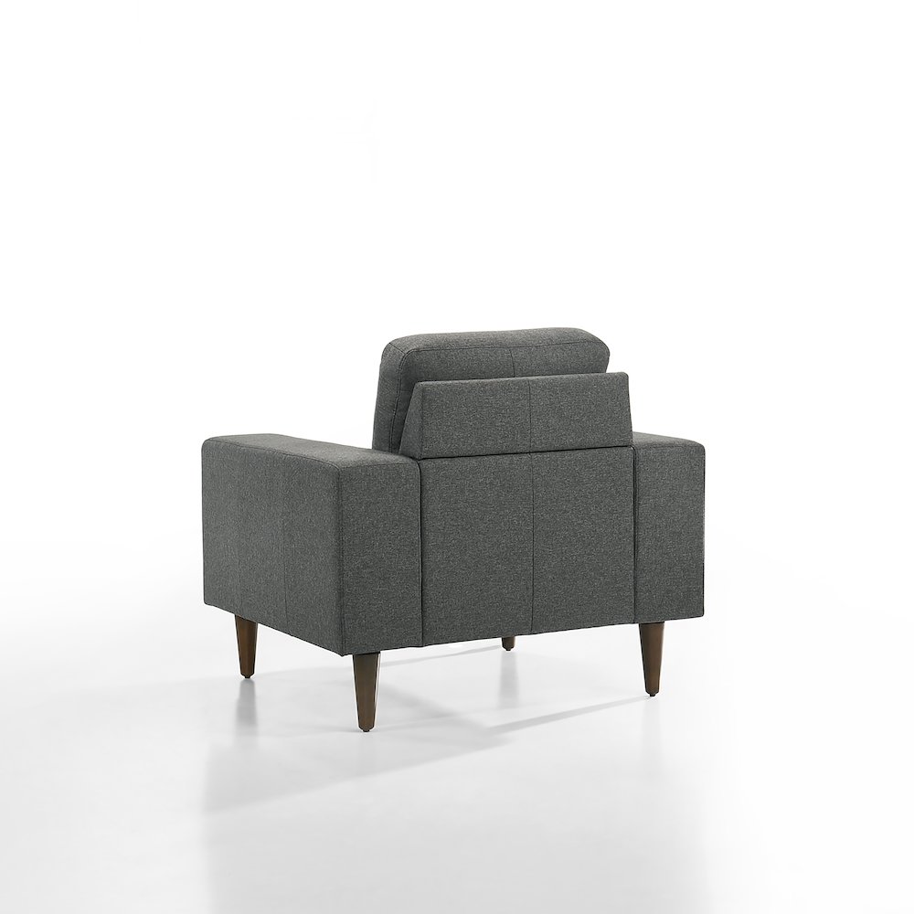 Vale 2-Piece Polyester Fabric Sofa and Chair Set, Gray. Picture 10