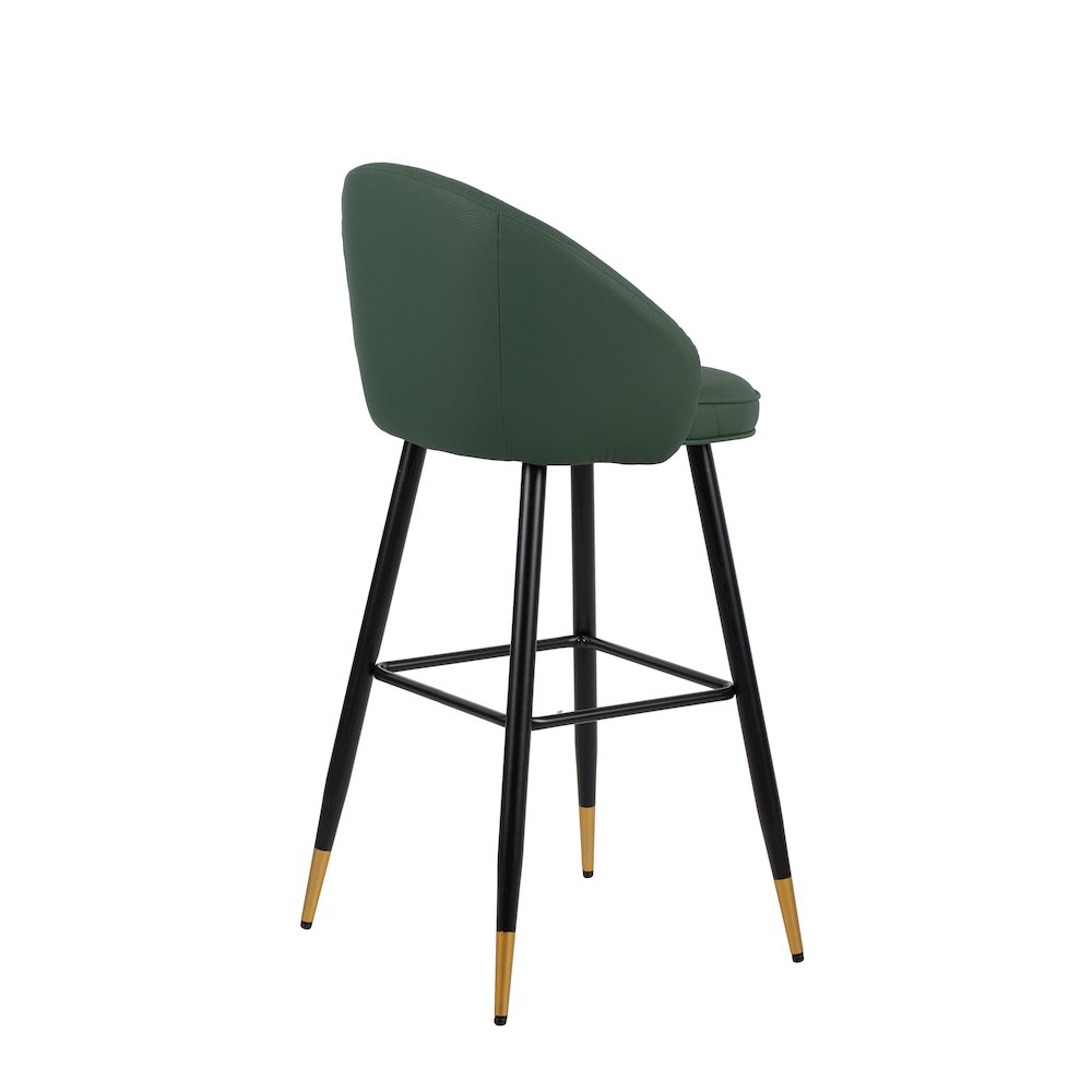 New Classic Furniture Oliver Vegan Leather Bar Chair in Green (Set of 4). Picture 5
