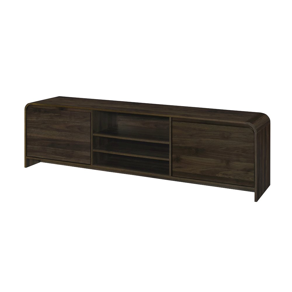 Mara Wood Walnut TV Stand. Picture 1